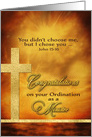 Congratulations, Ordination, Minister, Scripture, Gold-Effect card