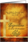 Congratulations, Ordination, Bishop, Scripture, Gold-Effect card