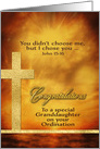 To my Granddaughter, Congratulations, Ordination, Gold-Effect card
