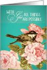 With God All Things Are Possible, Christian Encouragement, Sparrow card