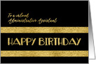 Administrative Assistant, Happy Birthday, Corporate, Gold-Effect card