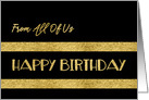From All Of Us, Happy Birthday, Corporate, Gold-Effect card