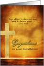 Congratulations on your Installation, Christian, Gold-Effect, Cross card