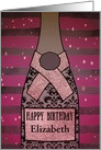 Name Customizable, Corporate, Birthday, Champagne, Foil-Effect card