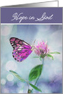 Psalm 42:5, Hope in God, Christian Encouragement, Butterfly and Flower card