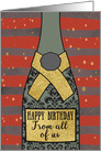 From All Of Us, Birthday, Business, Champagne, Foil Effect, Red card
