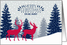 Dear Aunt, Merry Christmas, Reindeer in Forest card