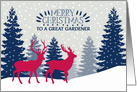 To a great Gardener, Merry Christmas, Red, White, Blue card