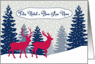 Merry Christmas in Portuguese, Feliz Natal, Deer in Forest card