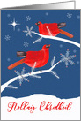 Merry Christmas in Scottish Gaelic, Red Cardinal Birds card
