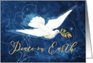 Christian Christmas Card, Peace on Earth, Dove, Olive Branch card