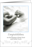 Congratulations on becoming a Great Aunt and Great Uncle, Grandnephew card