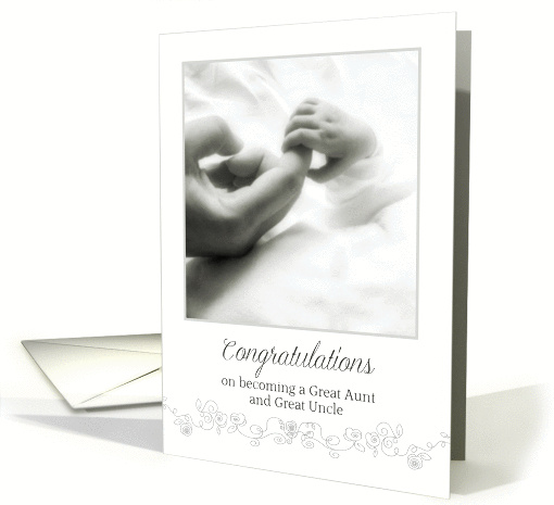 Congratulations on becoming a Great Aunt and Great Uncle card