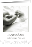 Congratulations on becoming a Great Aunt card