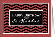 Happy Birthday to my Co-Worker, Business Birthday Card, Chevron Design card