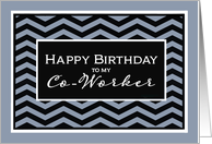 Happy Birthday to my Co-Worker, Business Birthday Card, Chevron Design card