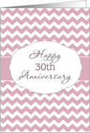 Happy 30th Anniversary, Business Anniversary Card, Chevron card