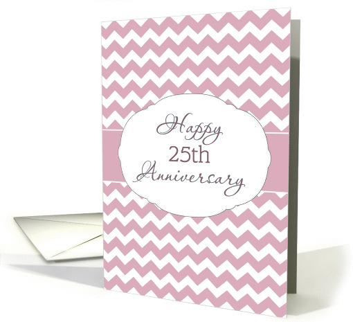 Happy 25th Anniversary, Business Anniversary Card, Chevron card