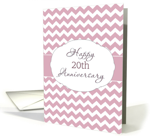 Happy 20th Anniversary, Business Anniversary Card, Chevron card