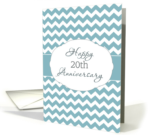 Happy 20th Anniversary, Business Anniversary Card, Chevron card