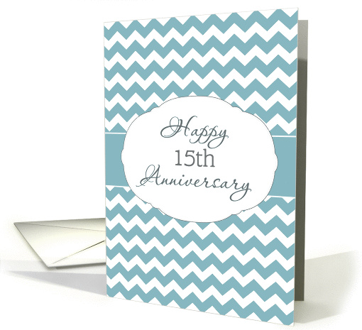 Happy 15th Anniversary, Business Anniversary Card, Chevron card