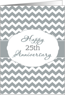 Happy 25th Anniversary, Business Anniversary Card, Chevron card