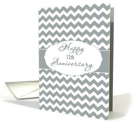 Happy Anniversary, Customize for any Year, Business Card, Chevron card
