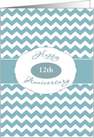 Happy Anniversary, Customize for any Year, Business Card, Chevron card