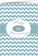 For Employee, Happy Anniversary, Customize for any Year, Chevron card