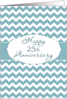 For Employee, Happy 25th Anniversary, Chevron card