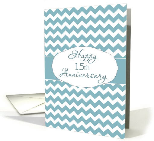 For Employee, Happy 15th Anniversary, Chevron card (1351374)