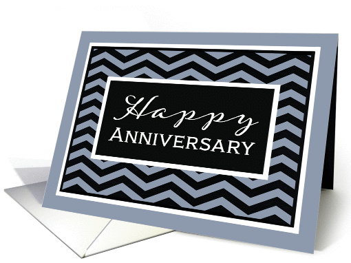 For Employee, Happy Anniversary, Chevron card (1351486)