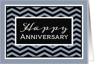 For Employee, Happy Anniversary, Chevron card