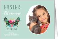 Easter Blessings, Photo Card, Customize for any Recipient, flowers card