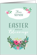 Easter Blessings for Nephew, Flowers card