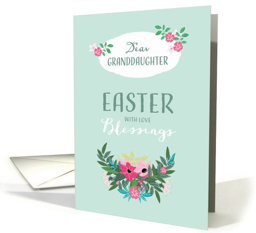 Easter Blessings for Granddaughter, Floral Design card (1353780)