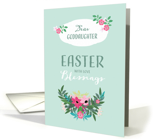 Easter Blessings for Goddaughter, Floral Design card (1353794)