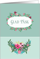 Happy Easter in Swedish, Floral Design card