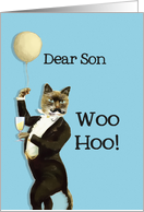 Dear Son, You’re the Cat’s Whiskers, Happy Birthday card