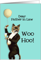 Dear Father in Law, You’re the Cat’s Whiskers, Happy Birthday card