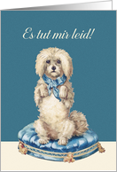 I’m sorry in German, Es tut mir leid, Sweet Vintage Dog card