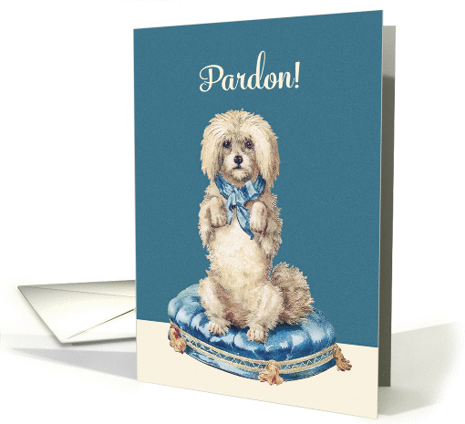 I'm sorry in Czech, Pardon, Sweet Vintage Dog card (1360840)