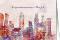 Congratulations on your New Job, Architect, Skyline Painting card