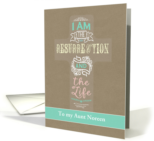 Customize for any relation, Christian Easter Card, Cross card