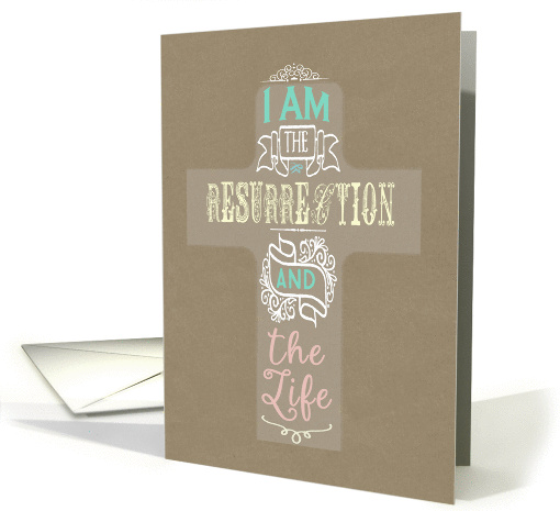 Christian Easter Card, Cross, Word Art card (1368288)