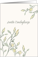 With deepest Sympathy in Italian, Pale Yellow Roses card