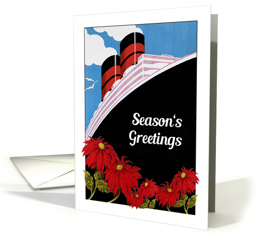 Season's Greetings, Christmas Card, Poinsettia, Cruise... (1373494)