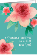 A Grandma like you is a Gift from God, Happy Grandparents Day card