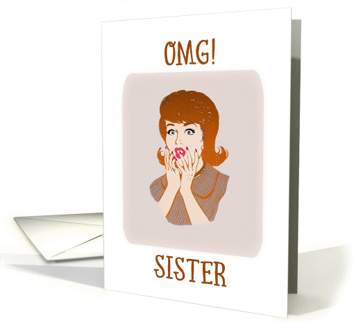 OMG, Sister, I forgot your Birthday, Retro Woman card (1383210)