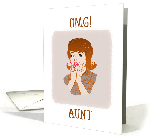 OMG, Aunt, I forgot your Birthday, Retro Woman card (1384638)